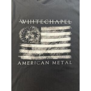 Men’s Black Graphic, Print White Chapel, American Metal T-Shirt